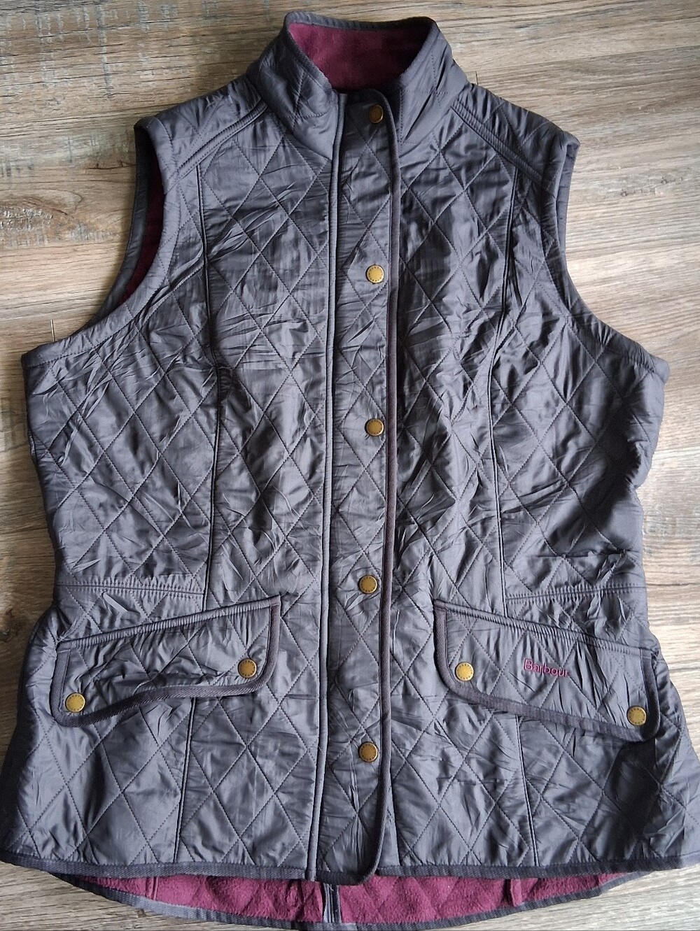 Barbour Cavalry Gilet Vest Quikted With Fleece Lining Suze US 14 L EUC